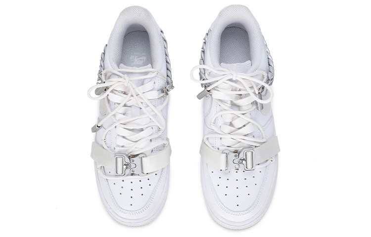 Shop [定制鞋] 耐克空军一号低帮'07'解构哑光银' CW2288-111(Team6-机能风白银)