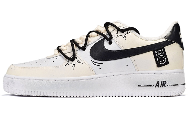 Buy 나이키 에어포스 1 '07 베이지 스마일 패치 (커스텀) CW2288-111(TeamE-男款做旧笑脸S-BOX)