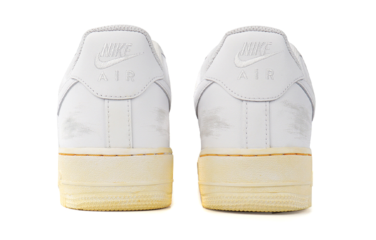 Shop [Kasut Khusus] Nike Air Force 1 Low '07 'Kuning-Putih Terpakai' CW2288-111(Team拾柒-男款破坏做旧黄白)