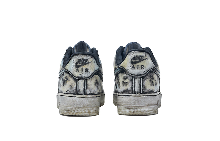 Lookbook [カスタムシューズ] ナイキ エア フォース 1 ロー '07 '終末 ハンドペイント スプラッター' CW2288-111(Team11-末日男款黑白S-BOX)