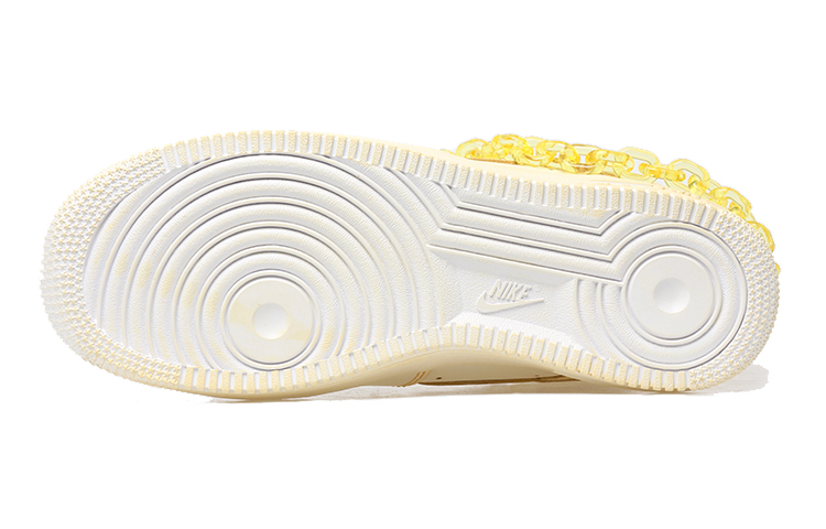 Details for [Kasut Custom] Nike Air Force 1 Rendah '07 'Dyed Vibe Chain Hemp Anyaman Kuning' CW2288-111(Tean拾玖-男款浸染做旧链条黄)