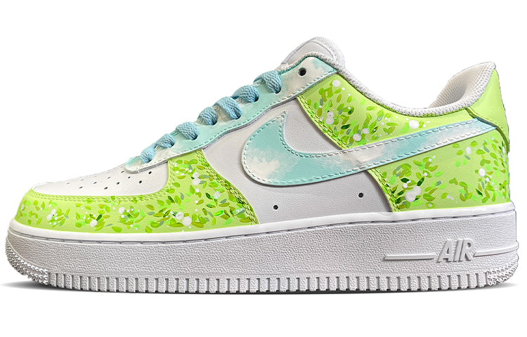 [Custom Shoes] Nike Air Force 1 Low '07 'Fantasy Jungle Gradient Leaf Hand-Painted Graffiti'
