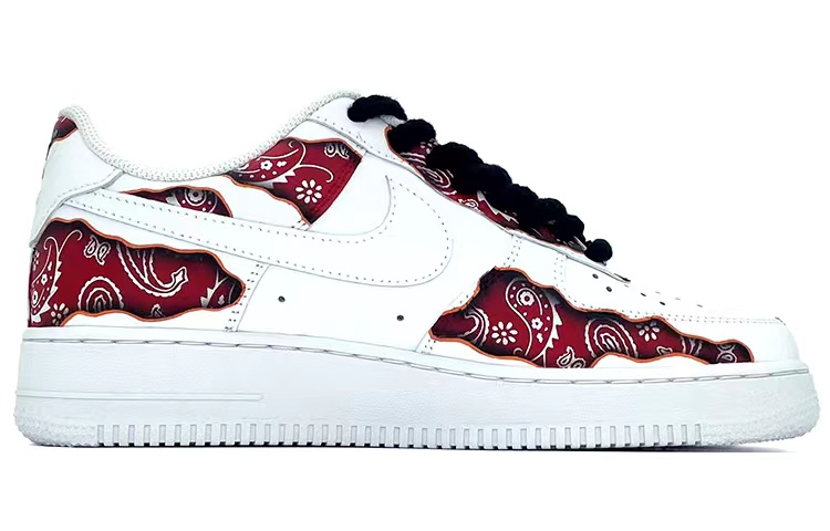 Order [Zapatillas Personalizadas] Nike Air Force 1 Low '07 'Graffiti de Llamas' CW2288-111(Team肆-男款火烧腰果花)
