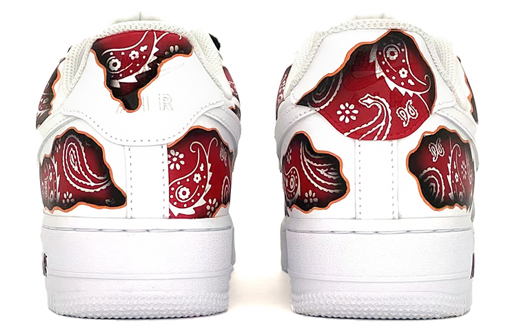 Shop [Zapatillas Personalizadas] Nike Air Force 1 Low '07 'Graffiti de Llamas' CW2288-111(Team肆-男款火烧腰果花)