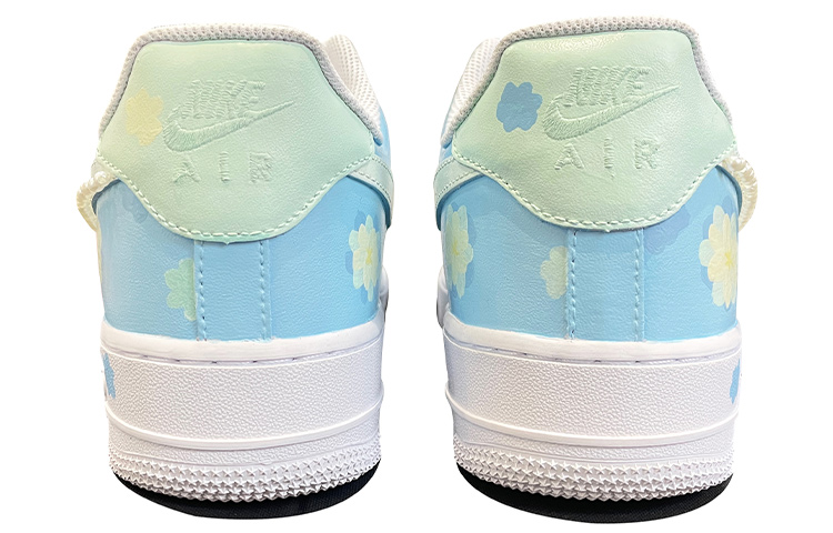 Shop [定制鞋] 耐克空军1号低帮 '07 '花卉珍珠涂鸦' 315122-111(TeamD-男款花朵珍珠手绘涂鸦)