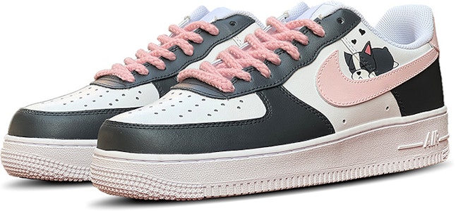 カスタム Nike Air Force 1 '07 "フレンチブラックピンク" 315122-111(TeamD-男款法斗手绘彩绘黑白粉) Lookbook カスタム Nike Air Force 1 '07 "フレンチブラックピンク" 315122-111(TeamD-男款法斗手绘彩绘黑白粉)