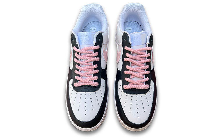 Shop [Sneakers Custom] Nike Air Force 1 Low '07 'Frenchie Hitam Merah Jambu' 315122-111(TeamD-男款法斗手绘彩绘黑白粉)