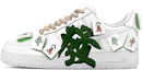 Buy 【定製球鞋】Nike Air Force 1 Low 07 空軍一號 恭喜發財 麻將立體裝置"發"財鞋 國潮 手繪 情侶款 低幫 板鞋 男款 綠白