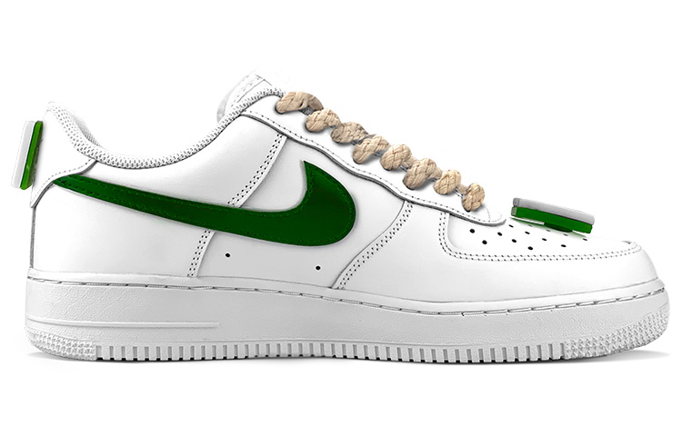 Order 【定製球鞋】Nike Air Force 1 Low 07 空軍一號 恭喜發財 麻將立體裝置"發"財鞋 國潮 手繪 情侶款 低幫 板鞋 男款 綠白