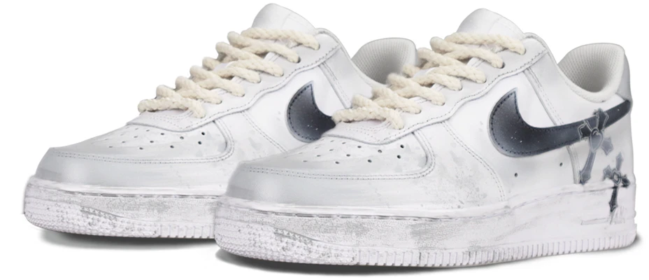 나이키 AF1 '고딕 크로스 모란디 맨해튼 미스트' (커스텀) CW2288-111(TeamTwo-十字架曼哈顿薄雾灰) Lookbook 나이키 AF1 '고딕 크로스 모란디 맨해튼 미스트' (커스텀) CW2288-111(TeamTwo-十字架曼哈顿薄雾灰)