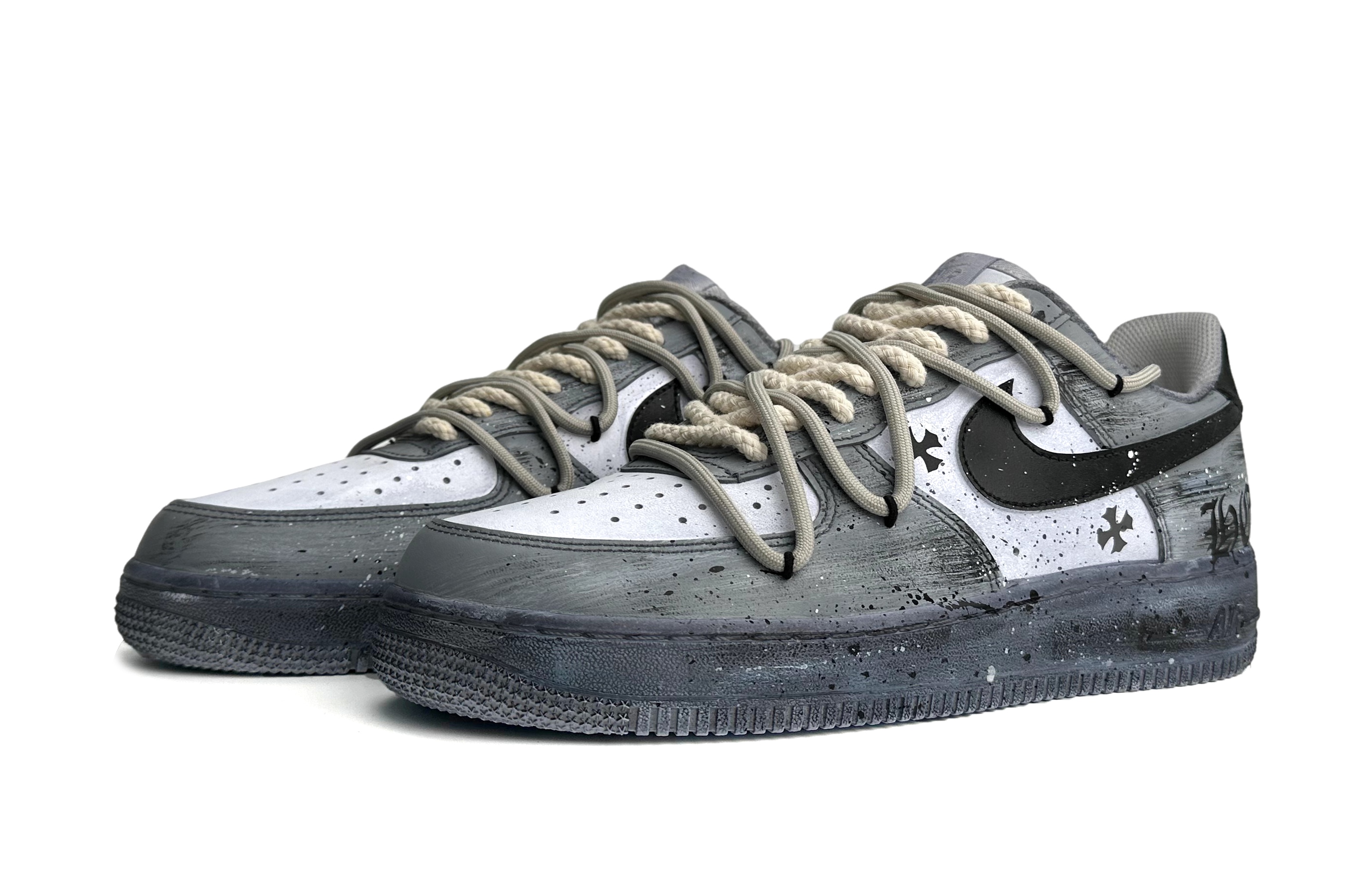 Lookbook [Kasut Custom] Nike Air Force 1 Low '07 'Gothic Eternal' CW2288-111(Team87-哥特永恒男款灰黑)
