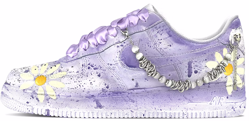 【定製球鞋】Nike Air Force 1 Low 07 空軍一號 塗鴉小雛菊 復古鏈條少女 小清新 紫色星空漸變 手繪潑墨 低幫 板鞋 男款 紫色 Buy 【定製球鞋】Nike Air Force 1 Low 07 空軍一號 塗鴉小雛菊 復古鏈條少女 小清新 紫色星空漸變 手繪潑墨 低幫 板鞋 男款 紫色