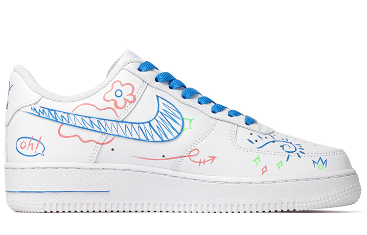 Order [Sepatu Kustom] Nike Air Force 1 Low '07 'Graffiti Squad' CW2288-111(Team拾柒-男款低帮涂鸦小队板鞋)