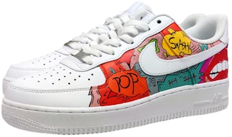 Sepatu Custom Nike Air Force 1 Low '07 'Graffiti Merah Putih' CW2288-111(Team5-男款涂鸦白红) Lookbook Sepatu Custom Nike Air Force 1 Low '07 'Graffiti Merah Putih' CW2288-111(Team5-男款涂鸦白红)