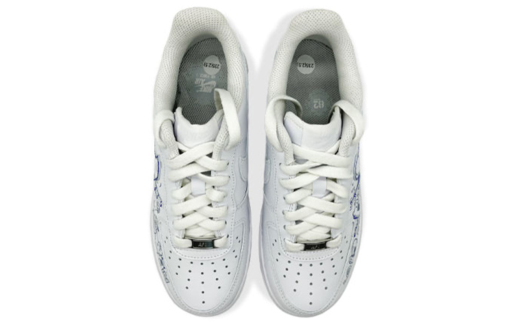 [Custom Shoes] Nike Air Force 1 Low '07 'Graffiti Monsters Blue White' 圖 5