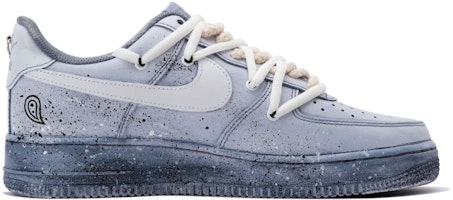 【定制球鞋】Nike Air Force 1 Low '07 空軍一號 cs 解構鞋帶 浸染腰果花 復古 浸染做舊 低幫 板鞋 男款 灰黑 Order 【定制球鞋】Nike Air Force 1 Low '07 空軍一號 cs 解構鞋帶 浸染腰果花 復古 浸染做舊 低幫 板鞋 男款 灰黑