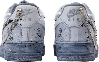 【定制球鞋】Nike Air Force 1 Low '07 空軍一號 cs 解構鞋帶 浸染腰果花 復古 浸染做舊 低幫 板鞋 男款 灰黑 Shop 【定制球鞋】Nike Air Force 1 Low '07 空軍一號 cs 解構鞋帶 浸染腰果花 復古 浸染做舊 低幫 板鞋 男款 灰黑
