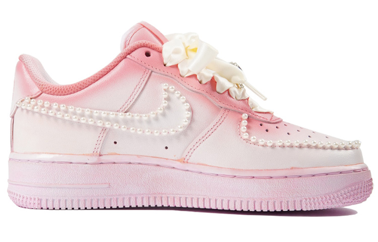 Order [Kasut Custom] Nike Air Force 1 Rendah '07 'May Day Custom - Gradasi Merah Jambu' CW2288-111(TeamP-男款浸染渐变S-BOX)