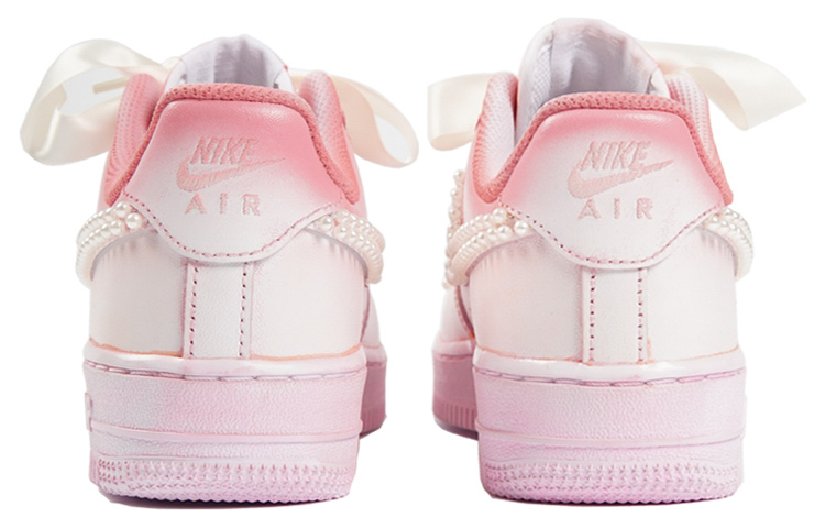 Shop [Kasut Custom] Nike Air Force 1 Rendah '07 'May Day Custom - Gradasi Merah Jambu' CW2288-111(TeamP-男款浸染渐变S-BOX)