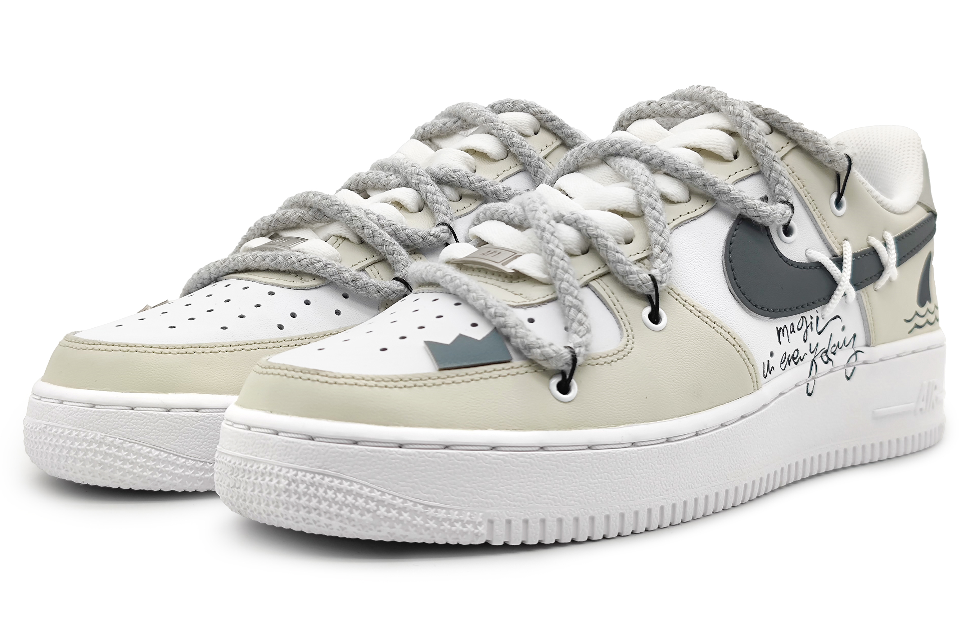 Lookbook [Sneakers Kustom] Nike Air Force 1 Low '07 'Morandi Beige' CW2288-111(Team16-男款禁止捕鱼米杏解构)