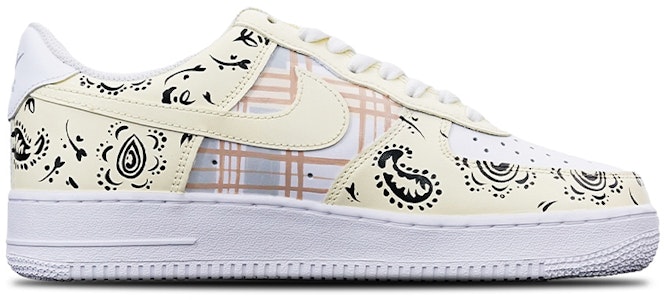 【訂製球鞋】Nike Air Force 1 Low '07 空軍一號 格紋腰果花 限量特殊鞋盒 休閒 低幫 板鞋 男款 米白 Lookbook 【訂製球鞋】Nike Air Force 1 Low '07 空軍一號 格紋腰果花 限量特殊鞋盒 休閒 低幫 板鞋 男款 米白