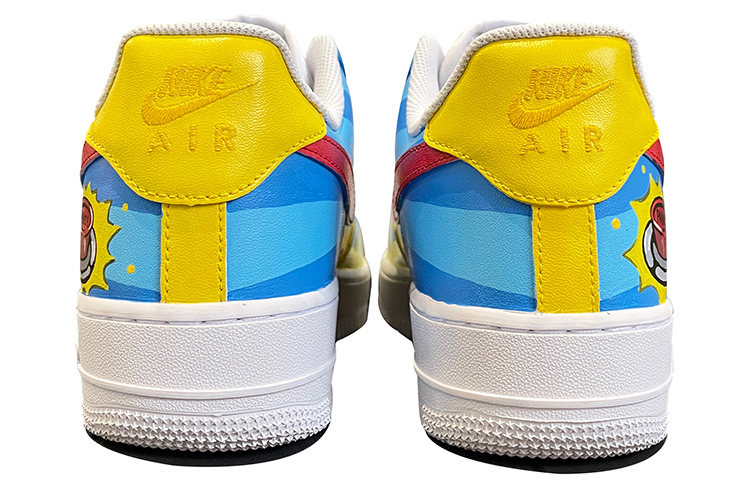 Shop [Custom Shoes] Nike Air Force 1 Low '07 'Butang Merah Kartun Grafiti' 315122-111(TeamD-男款红色按钮蓝黄红)
