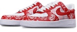 Lookbook 【客製球鞋】Nike Air Force 1 Low '07 空軍一號 格紋腰果花 限量特殊鞋盒 休閒 低筒 板鞋 男款 紅白