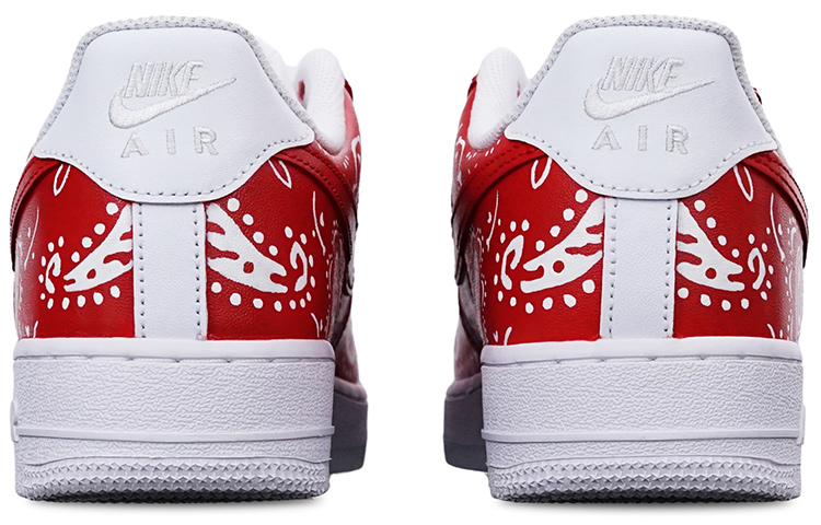 Shop [Sneakers Custom] Nike Air Force 1 Low '07 'Merah Putih Kembang Plaid Bunga Gajus' CW2288-111(TeamT-格纹腰果花红白S-BOX)