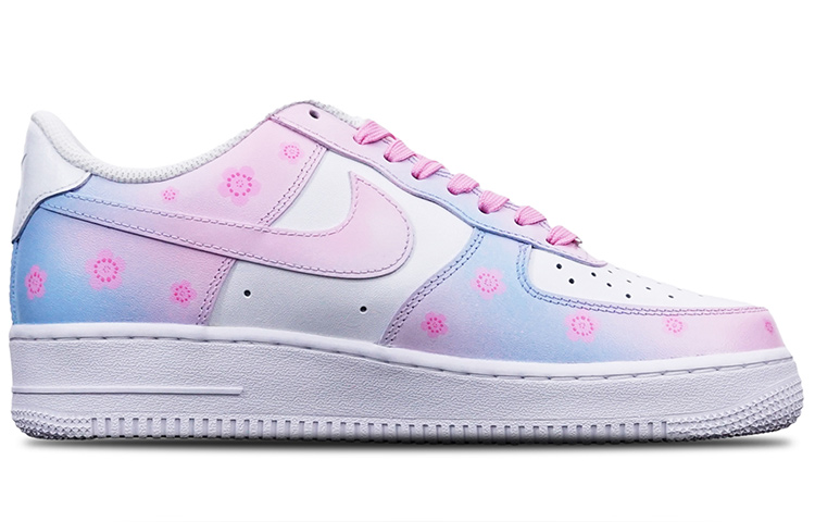 Order 【定制鞋款】耐克 Air Force 1 Low '07 '樱花渐变' - 情人节限量版 CW2288-111(TeamT-男款樱花S-BOX)