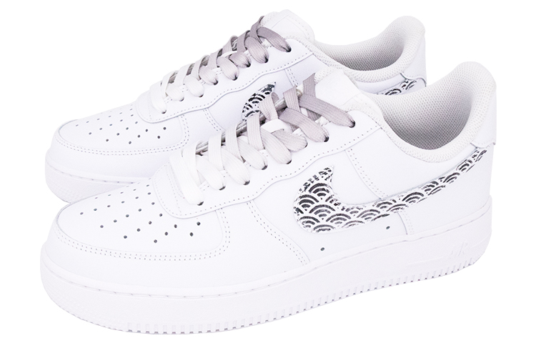 Lookbook [Sepatu Kustom] Nike Air Force 1 Low '07 'Gelombang Seigaiha' CW2288-111(TeamNine-男款青海波纹)