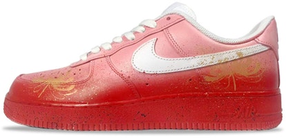 【定制球鞋】Nike Air Force 1 Low '07 空軍一號 彼岸花 Vibe風格 潑墨 噴繪 低幫 板鞋 男款 紅白 Buy 【定制球鞋】Nike Air Force 1 Low '07 空軍一號 彼岸花 Vibe風格 潑墨 噴繪 低幫 板鞋 男款 紅白