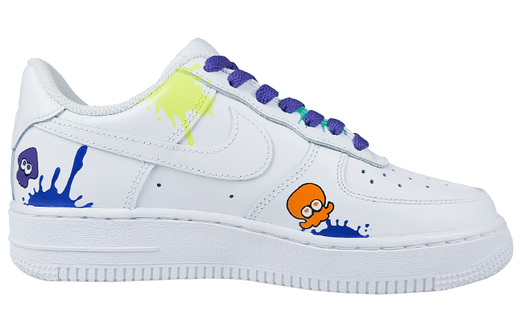 Order [Zapatillas Personalizadas] Nike Air Force 1 Low '07 'Splatter Splatoon' CW2288-111(TeamNine-喷战彩绘)