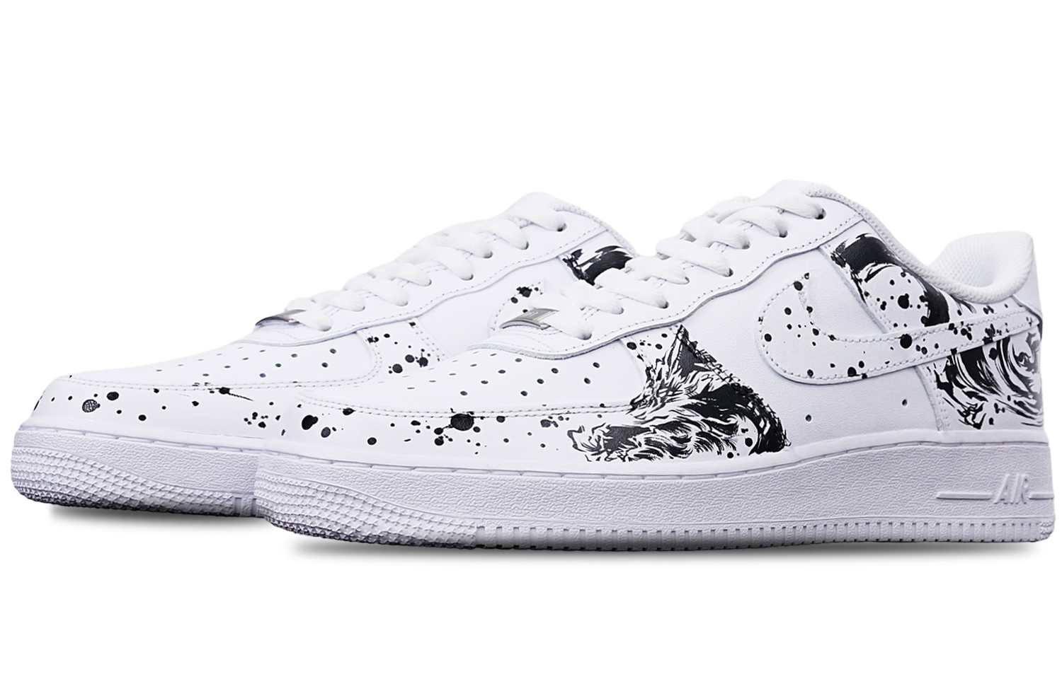 [Custom Shoes] Nike Air Force 1 Low '07 'Splatter Ink Black Dragon' 圖 3