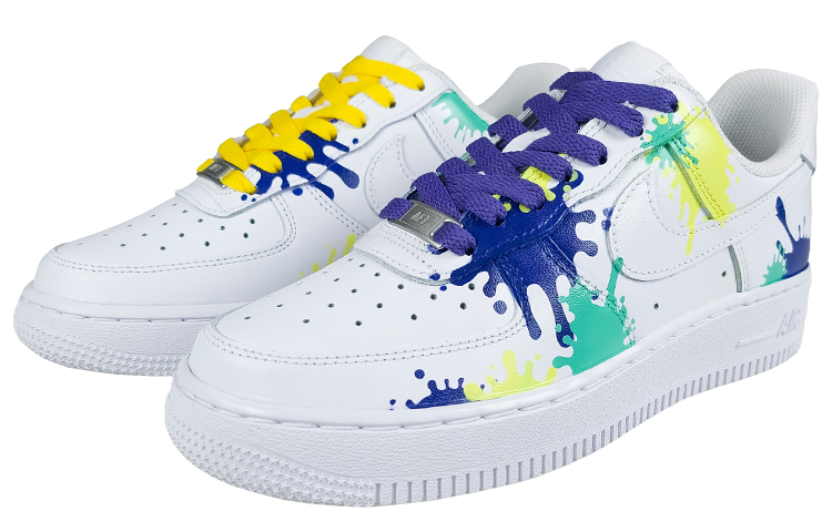 Lookbook [Zapatillas Personalizadas] Nike Air Force 1 Low '07 'Splatter Splatoon' CW2288-111(TeamNine-喷战彩绘)