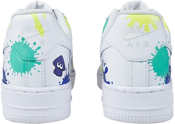 【定制球鞋】Nike Air Force 1 Low 07 色彩噴濺 噴戰 Splatoon 低筒 板鞋 男款 白黃藍 Shop 【定制球鞋】Nike Air Force 1 Low 07 色彩噴濺 噴戰 Splatoon 低筒 板鞋 男款 白黃藍