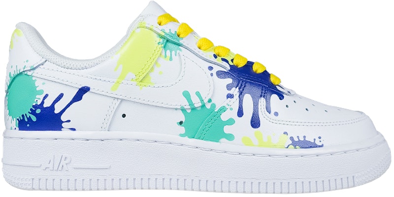 【定制球鞋】Nike Air Force 1 Low 07 色彩噴濺 噴戰 Splatoon 低筒 板鞋 男款 白黃藍 Purchase 【定制球鞋】Nike Air Force 1 Low 07 色彩噴濺 噴戰 Splatoon 低筒 板鞋 男款 白黃藍