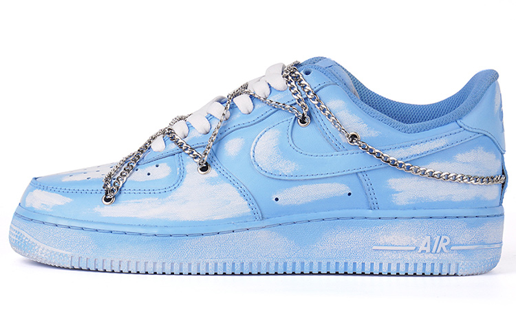 Buy [Sepatu Kustom] Nike Air Force 1 Low '07 'Street Dip Dye Deconstructed Rantai Biru' CW2288-111(Team拾柒-男款解构链条蓝色)