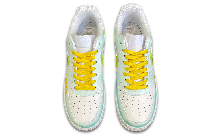 Shop [定制鞋] 耐克空军1号低帮'07'夏日微风棕榈海滩涂鸦' 315122-111(TeamD-男款椰树浅滩薄荷绿)