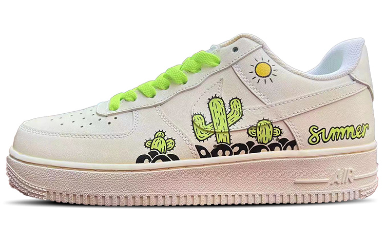 Buy Nike Air Force 1 '07 Cactus Pintadas Fluorescentes 315122-111(TeamD-男款夏日仙人掌)
