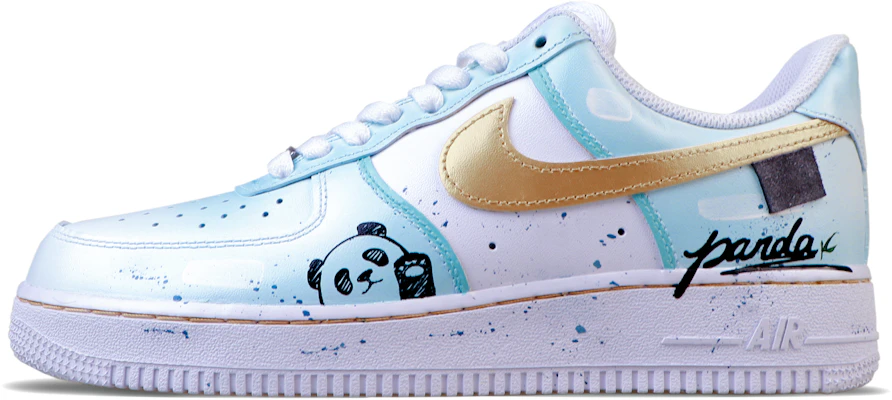 【定制球鞋】 Nike Air Force 1 Low '07 空軍一號 夏日熊貓 手繪噴繪 潑墨 冷冰藍冰藍漸變 低幫 板鞋 男款 藍金 Buy 【定制球鞋】 Nike Air Force 1 Low '07 空軍一號 夏日熊貓 手繪噴繪 潑墨 冷冰藍冰藍漸變 低幫 板鞋 男款 藍金