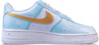 Order 【定制球鞋】 Nike Air Force 1 Low '07 空軍一號 夏日熊貓 手繪噴繪 潑墨 冷冰藍冰藍漸變 低幫 板鞋 男款 藍金