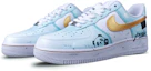 Lookbook 【定制球鞋】 Nike Air Force 1 Low '07 空軍一號 夏日熊貓 手繪噴繪 潑墨 冷冰藍冰藍漸變 低幫 板鞋 男款 藍金