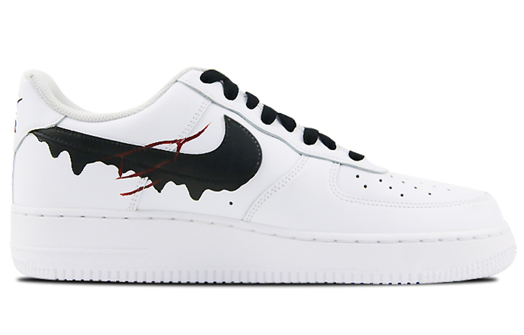 Order [Zapatos Personalizados] Nike Air Force 1 Low '07 'Venom Splash Ink' CW2288-111(Team-叁男女款喷绘手绘黑红毒液)