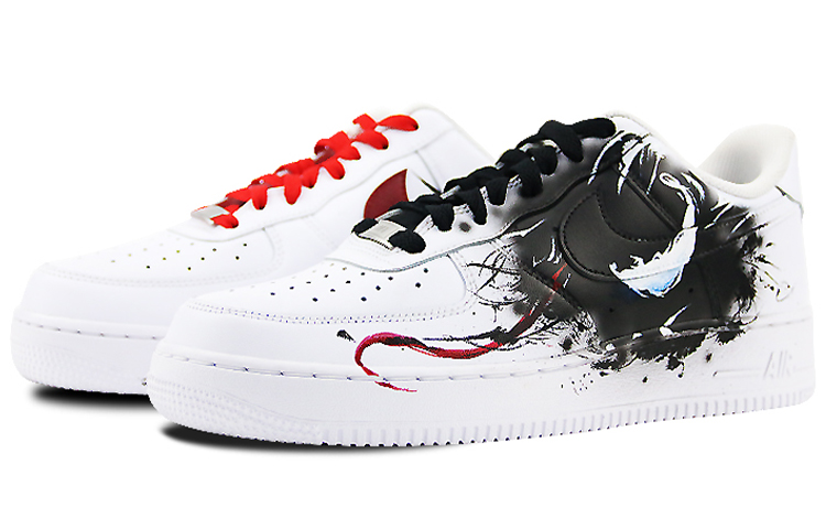 Lookbook [Zapatos Personalizados] Nike Air Force 1 Low '07 'Venom Splash Ink' CW2288-111(Team-叁男女款喷绘手绘黑红毒液)