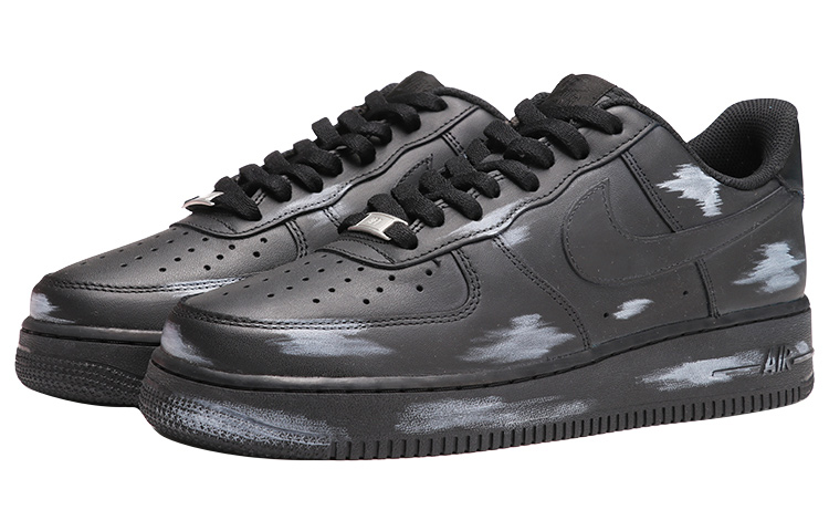 Lookbook [Sepatu Kustom] Nike Air Force 1 Low '07 'Vintage Hitam Abu-abu Distressed' CW2288-001(TeamThree-男款复古黑白QD)