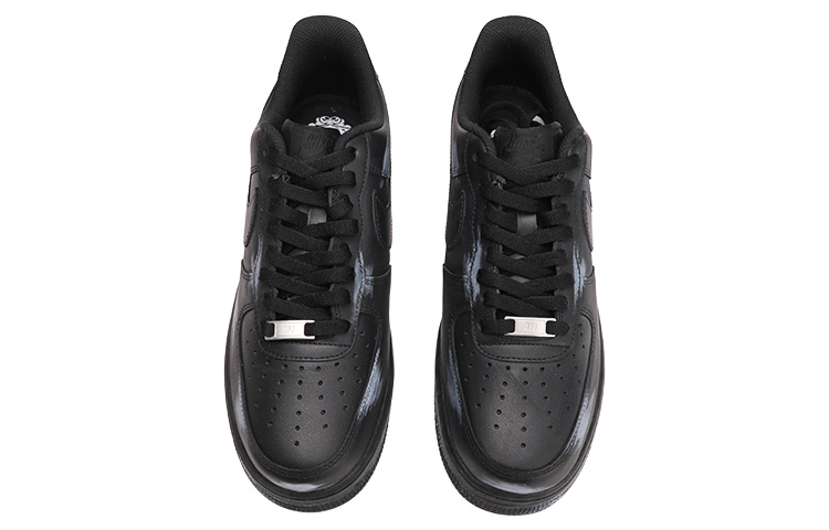 Shop [Sepatu Kustom] Nike Air Force 1 Low '07 'Vintage Hitam Abu-abu Distressed' CW2288-001(TeamThree-男款复古黑白QD)
