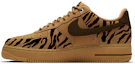Shop 【定制球鞋】 Nike Air Force 1 Low 07 "小麦/亚麻" 空军一号 虎年限定 虎虎生威 中国風 新年禮物 虎紋噴繪 板鞋 男女同款 黑棕