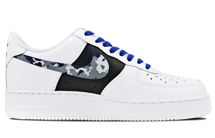 Order 【カスタムシューズ】ナイキ エアフォース1 ロー 'ホワイトブルーグレー迷彩' CW2288-111(Team叁-男款喷绘手绘白蓝灰迷彩)