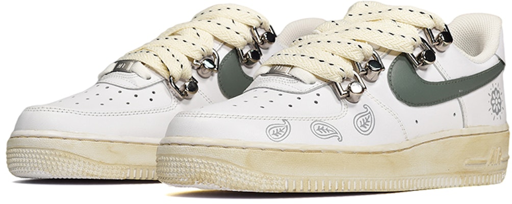 Buy Custom Shoes Nike Air Force 1 Low 07 White Grey Distressed Deconstructed Novelship