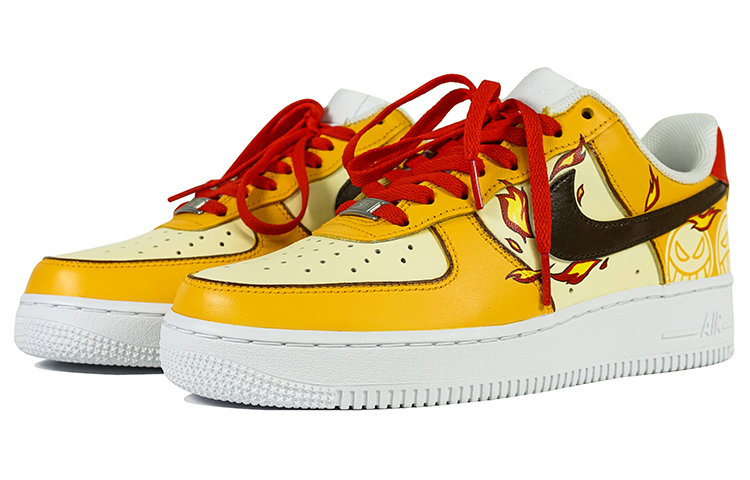 Lookbook [Zapatillas Personalizadas] Nike Air Force 1 Low 'Llama 3D Anime' CW2288-111(Team陆-火焰恶搞橘黄）